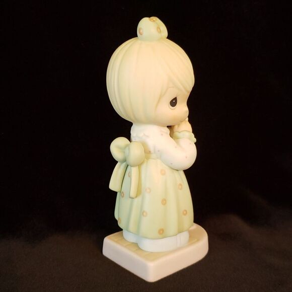 Vintage Precious Moments Porcelain Figurine 1999 "I'll Weight For You" #521469 - Picture 4 of 8